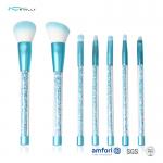 Glitter Synthetic Hair 6pcs Plastic Makeup Brushes for sale
