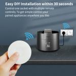 SIXWGH Remote Control Lamp Socket Electronic EU Plug Waterproof Kinetic Energy Switch