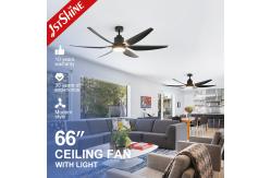 China Modern Black Ceiling Fan With Light ABS Blade Energy Saving Low Noise supplier