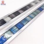 Crystal Glass Listello Tile Trim 10mm , Mosaic Tile Edge Trim Anodizing for sale