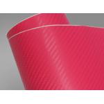 3D Colored Carbon Fiber Vinyl Wrap Film Bubble Free Slideable for sale