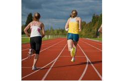 China 13mm Thickness Jogging Track Material Non Toxic Playground Sport Field Green Red supplier