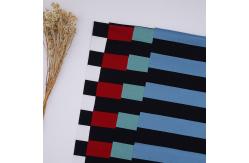 China Comfortable Black Stripe Fabric Mercerized Cotton Skin Friendly Texture supplier