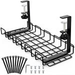 Tidy Standing Type White Cable Management Tray for Home Office No Drilling Required for sale