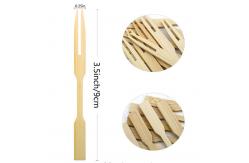 China biodegradable Double Prong Mini Bamboo Appetizer Forks 3.5 Inch supplier