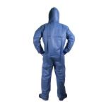 Nonwoven Blue Disposable Medical Coveralls Painters Jumpsuit With Hood Zipper for sale