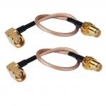 Coaxial Assembly FPV Antenna Extension SMA Female SMA Male Right Angle Jumper Cable DC-6GHz Frequency Communication Cables for sale