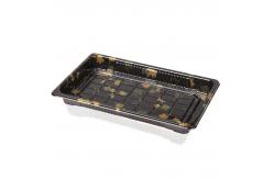 China Printed PS Plastic Sushi Tray Recyclable Dustproof supplier