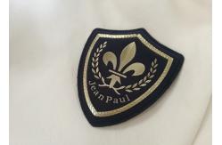 China Leather Material Elegant Custom Clothing Patches With Hook And Loop supplier