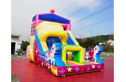 China Unicorn Jumping Bouncy Castle Inflatable Bounce House With Slide supplier