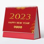 Cardboard 190x260mm Printable Desk Calendar Double Wire O Binding for sale