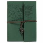6 Ring Binding Travel Journal Notebook Maple Leaf Embossed Logo With Retro Pendent for sale
