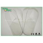 White Disposable Hotel Slipper / Closed toe One Time Use Nonwoven Slipper EVA Sole for sale