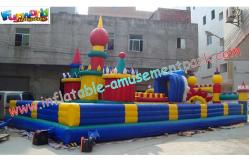 China OEM Safety Inflatable Amusement Park Play Structures 14L x 7W x 5H Meter supplier