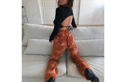 China Summer Ladies Casual Pants , High Waisted Straight Leg Trousers supplier