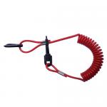 Extendable Coiled Security Tethers Strap Lanyard Rope Key Holder / Plastic Snap Hook