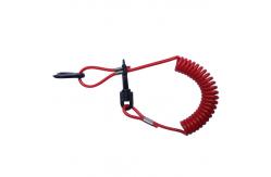 China Extendable Coiled Security Tethers Strap Lanyard Rope Key Holder / Plastic Snap Hook supplier
