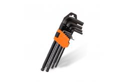 China Blackened Allen Hex Key Lengthened With Magnetic Head Wrench Set supplier