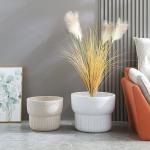 Rust Resistant Fiber Clay Planters Smooth Surface Easily Assembled