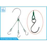Surface PVC Wire Rope Suspension Systems , Hook Steel Cable Hanging System for sale