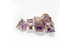 China Purple flowing sand Resin multi -noodle tablet game dice set  dnd dice supplier