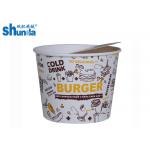 85oz 170oz Flexo Printing Paper Bucket For Fried Chicken Salad for sale