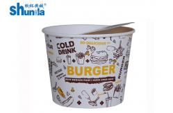 China 85oz 170oz Flexo Printing Paper Bucket For Fried Chicken Salad supplier