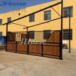 Wooden Bamboo Infill Equine Stall Fronts With Sliding Door for sale