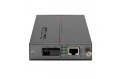 China Single Mode Fiber Media Converter 1.25G Ethernet WDM Optical Unmanaged 30W PoE supplier
