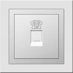 HA6 Plastic Telephone / Data Wall Socket Champagne / White Color for sale