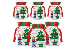 China Christmas Present Wrapping CPE PE Plastic Drawstring Bags supplier