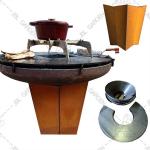 Assembled Corten Steel Fireplace Outdoor Garden Heavy Charcoal Barbecue Grills for sale