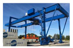 China Harbour Crane Container Yard RMG Rail Gantry Crane Fixed 50 Ton With Spreader supplier