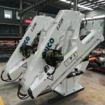 0.6T 8M Telescopic Offshore Pedestal Crane Knuckle Silver Boom Hydraulic For Marine Working for sale