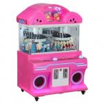 Customized 110V/220V Coin Operated Mini Claw Machine 2 Players Lucky Planet Clip Prize Machine for sale