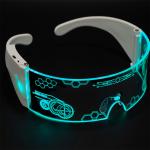 Luminous LED Visor Glasses USB Rechargeable Frame Foldable For Party Rave for sale