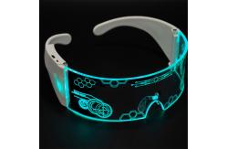 China Luminous LED Visor Glasses USB Rechargeable Frame Foldable For Party Rave supplier