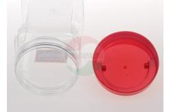 China Square Food Grade Clear Plastic Jars With Silk Screen Printing supplier