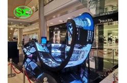 China Quickly install Flexible LED Screen Video Advertising Curved Cylinder Display P4 supplier