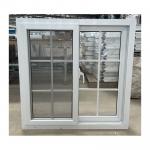 UPVC / PVC Sliding Window And Door Stained Glass Sliding Windows With Grill