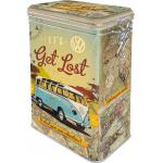 Nostalgic-Art Retro Coffee Tin Box 44 Oz VW Bulli  Volkswagen Bus Gift  Metal Clip Top Can Decorative Vintage Design for sale