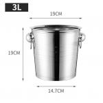 7L Stainless Steel Wine Container KTV Ice Bucket Champagne Chiller for sale