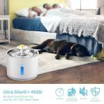2.4L Stainless Steel Pet Water Dispenser Circulating Filtration For Cat Dog for sale