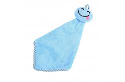 China Delicate 20cm Square Short Plush Baby Saliva Towel supplier