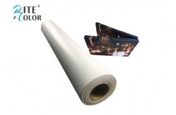 China Waterproof White Inkjet Cotton Canvas Roll Matte 410gsm For Pigment / Dye Ink supplier