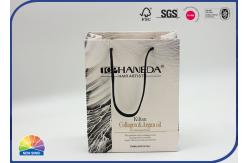 China Custom Paper Shopping Bags With Nylon Handle Matte Lamination supplier