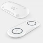Multi Function 2 In 1 10W Mobile Wireless Charger Pad Dual Qi Port for sale