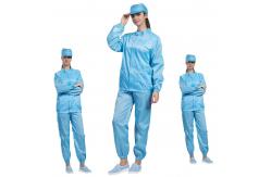 China Summer Electronic Anti Static Suit ESD Cleanroom Sterile Lab Coat supplier