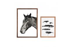 China White 10x10 Thin Wood Picture Frames For Home Decoration supplier