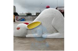 China Rabbit Shaped Mini Pool Slide Fiberglass Aqua Park Water Slide For Toddlers supplier